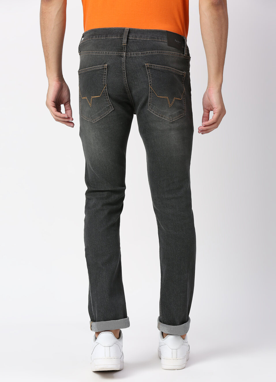 VAPOUR Mid Rise Jeans, Dark Blue Denim, , large image number 1