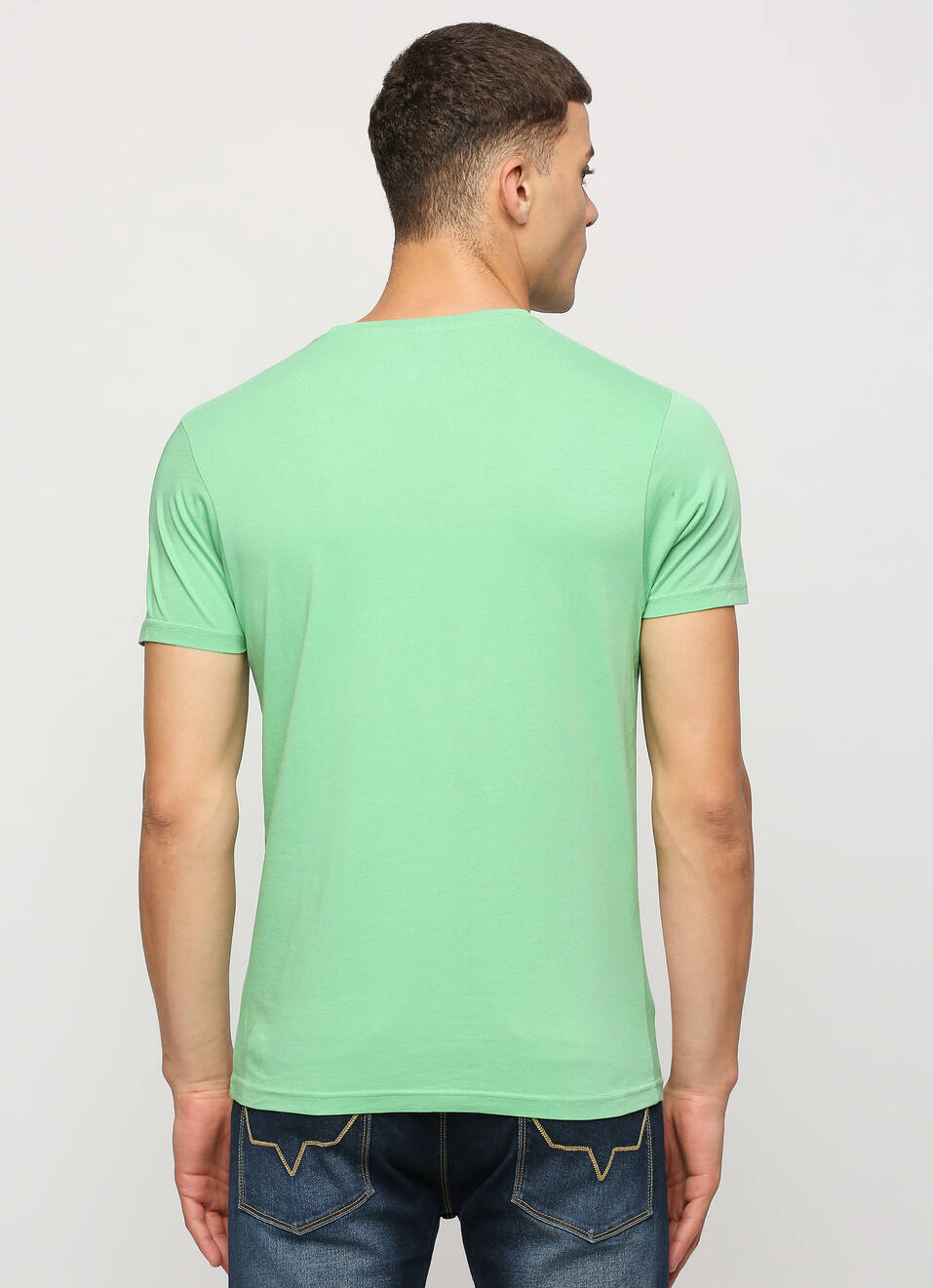 Green Printed Short Sleeve Tee, , large image number 2