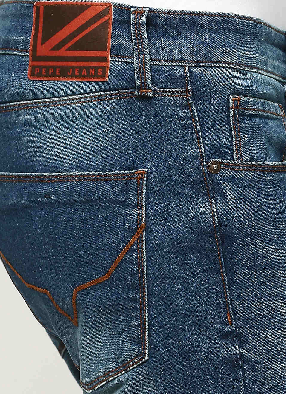 Vapour Dark Blue Low Rise Tapered Jeans, , large image number 4