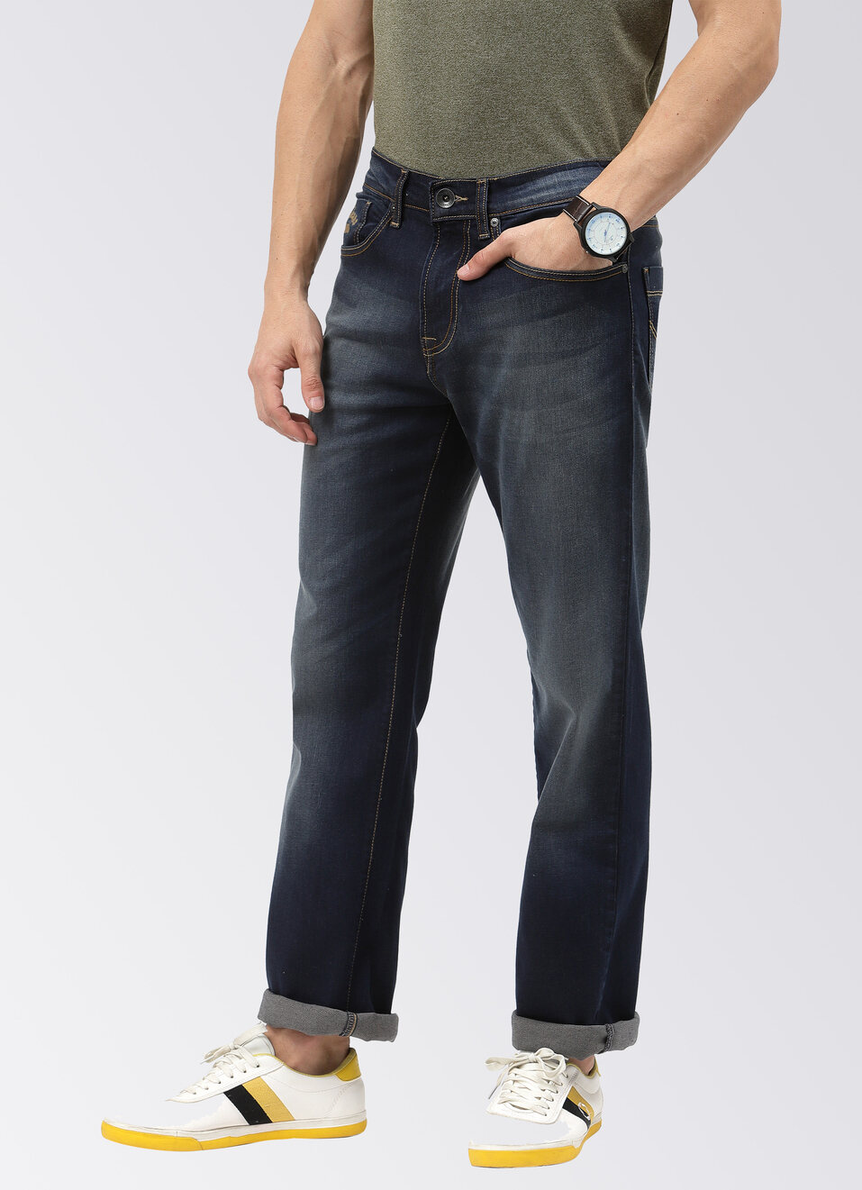 Kingston Relaxed Fit Mid Waist Straight Leg Jeans, , large image number 2