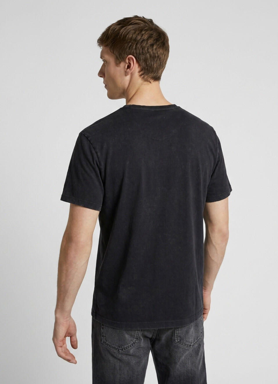 Men Grey Printed Relaxed Fit Short Sleeve T-shirt, , large image number 2