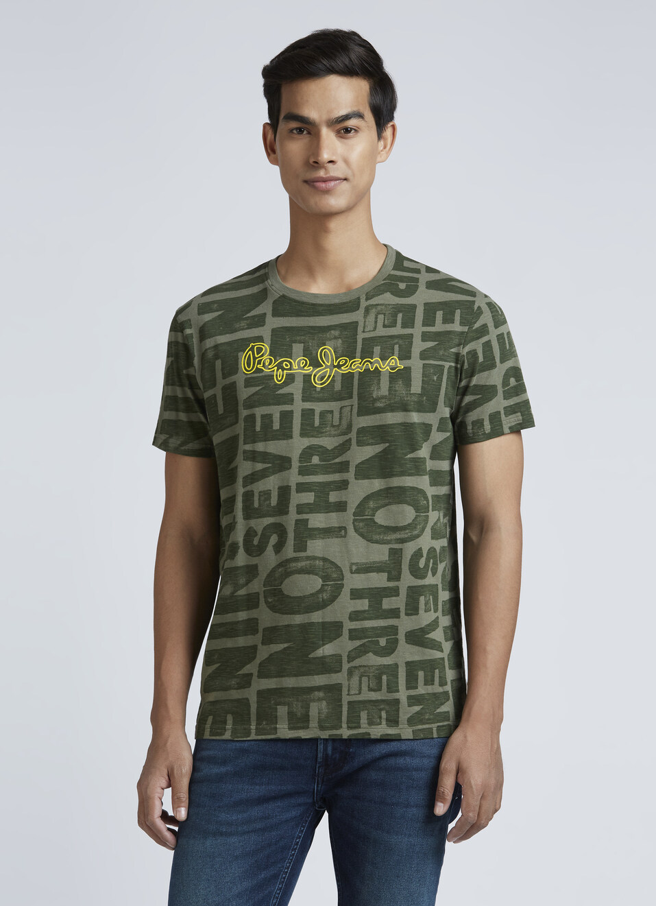 Green Crew Neck Short Sleeve T-shirt, , large image number 1