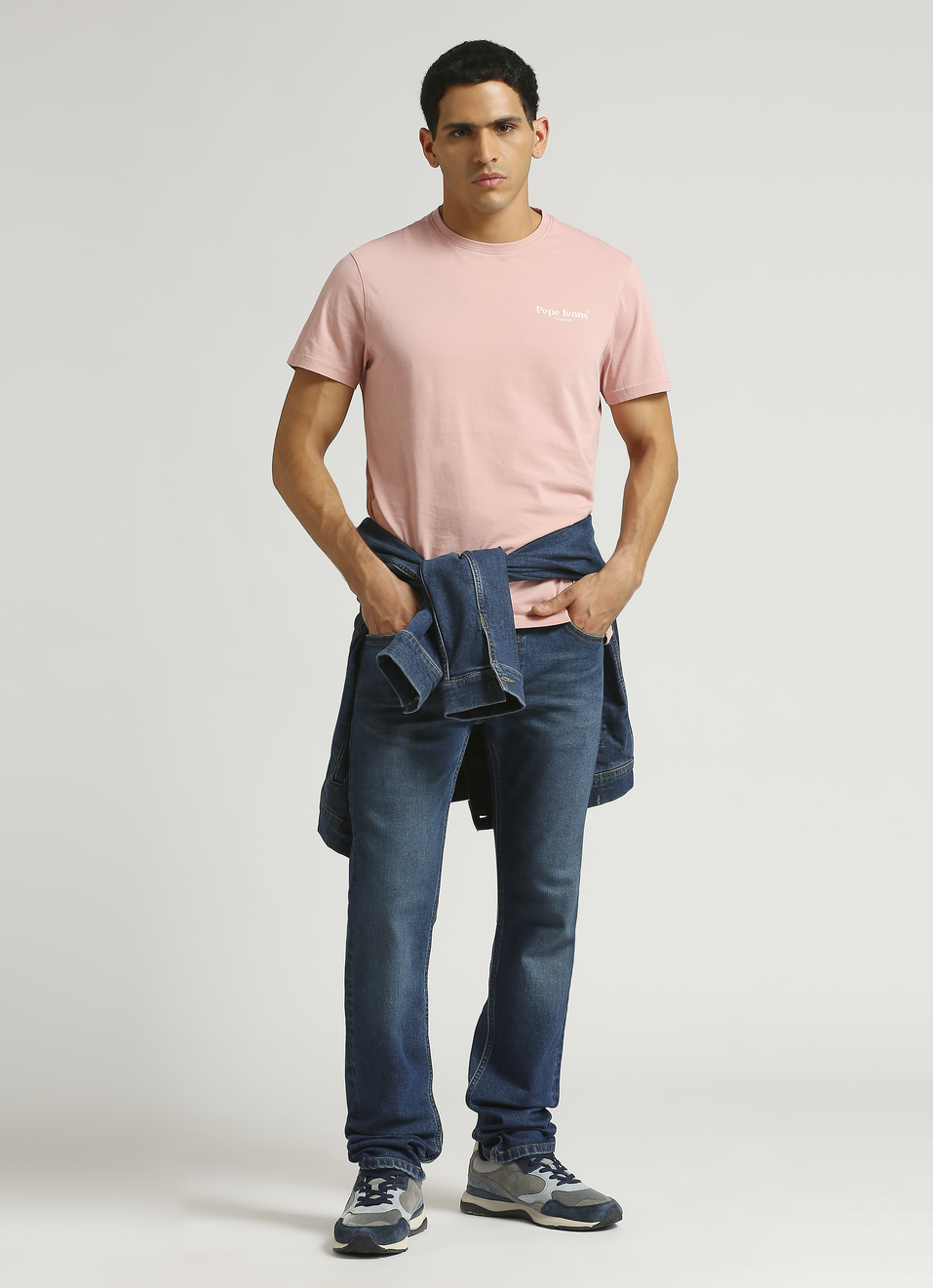 Pink Back Print Slim Fit Short Sleeve T-shirt, , large image number 0
