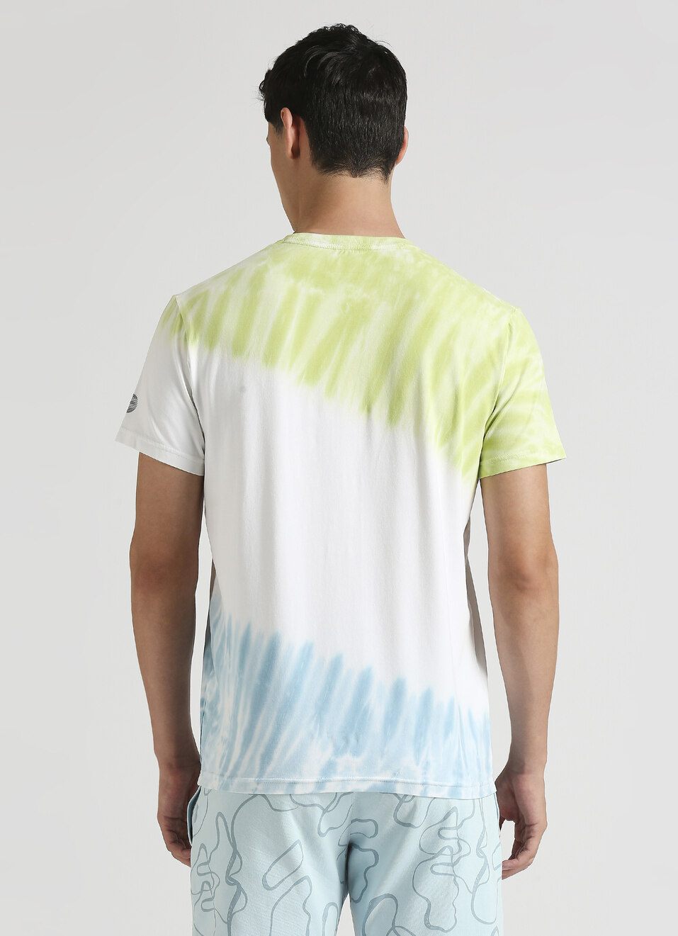 White Tie And Dye Print Short Sleeve T-shirt, , large image number 2
