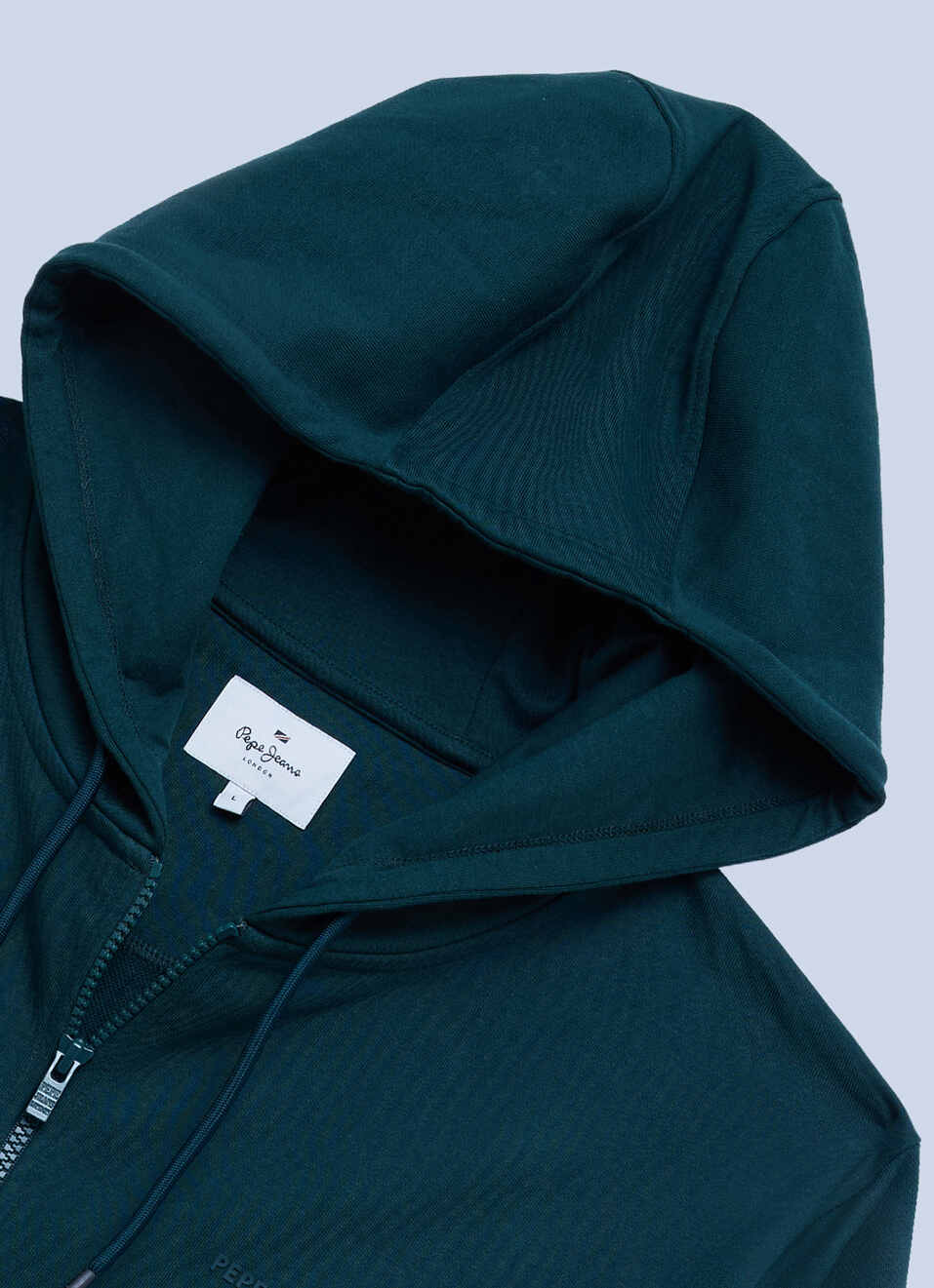 Men Green Solid Full Sleeve Hoodie, , large image number 6