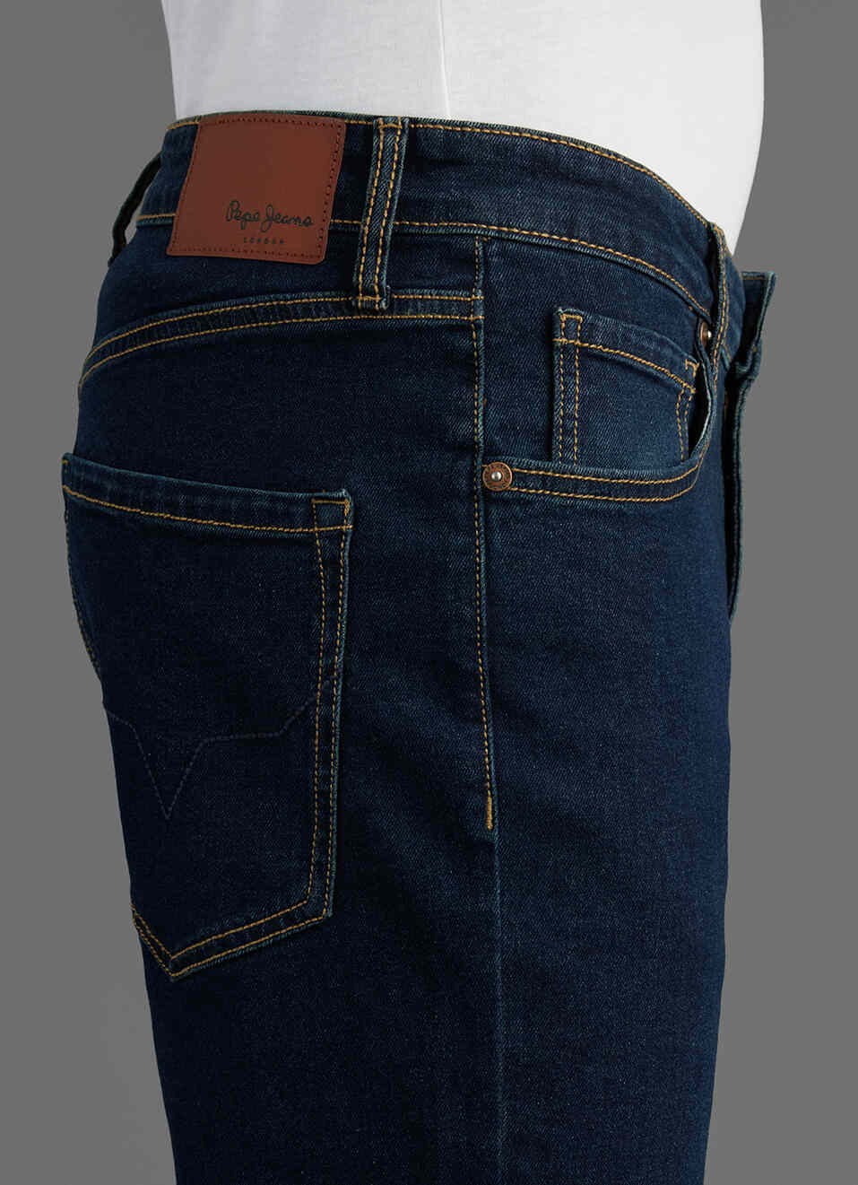 Men Navy Blue Mid Rise Straight Fit Jeans, , large image number 4