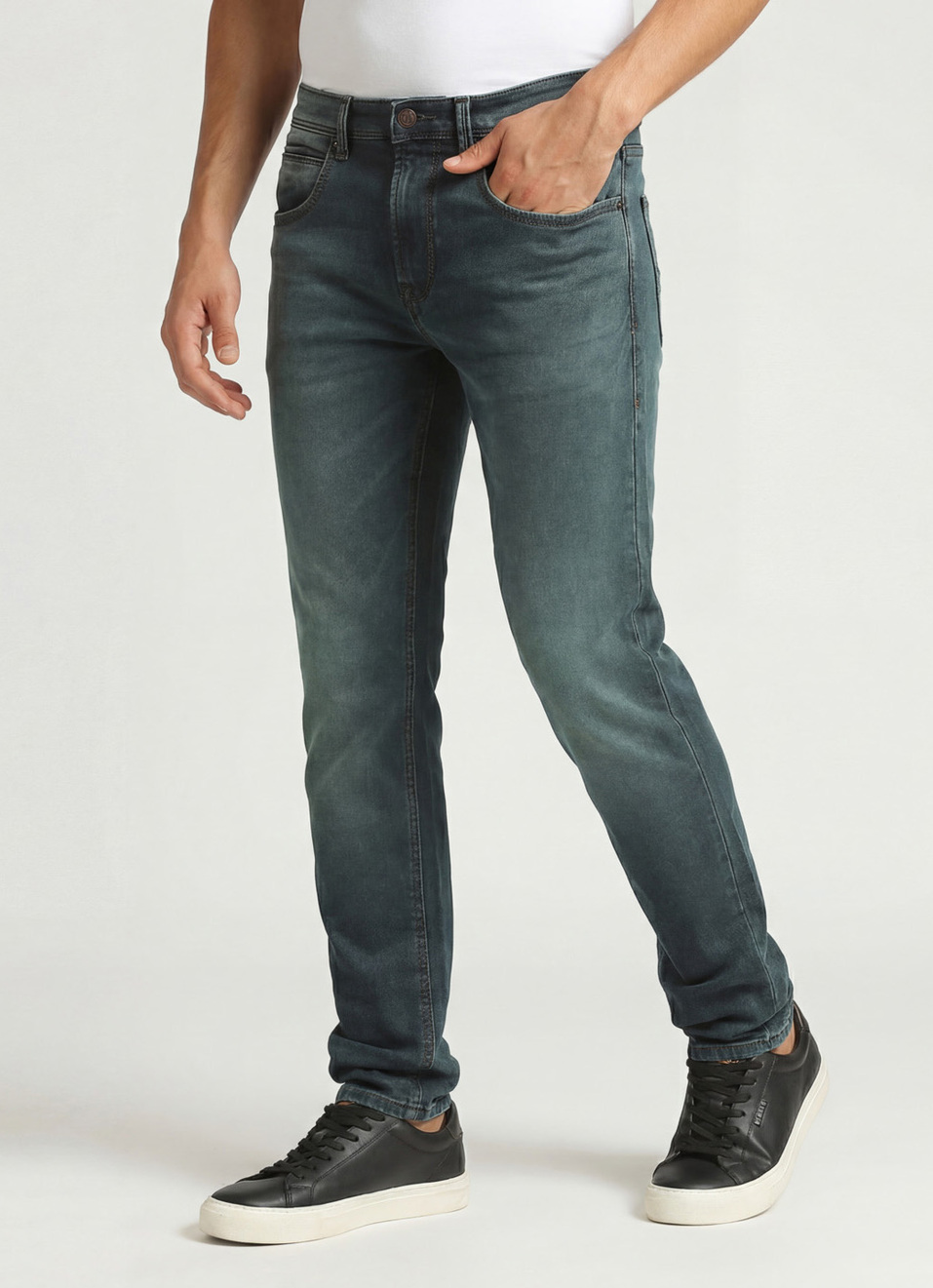Chinox Dark Blue Mid Rise Skinny Gymindigo Jeans, , large image number 0