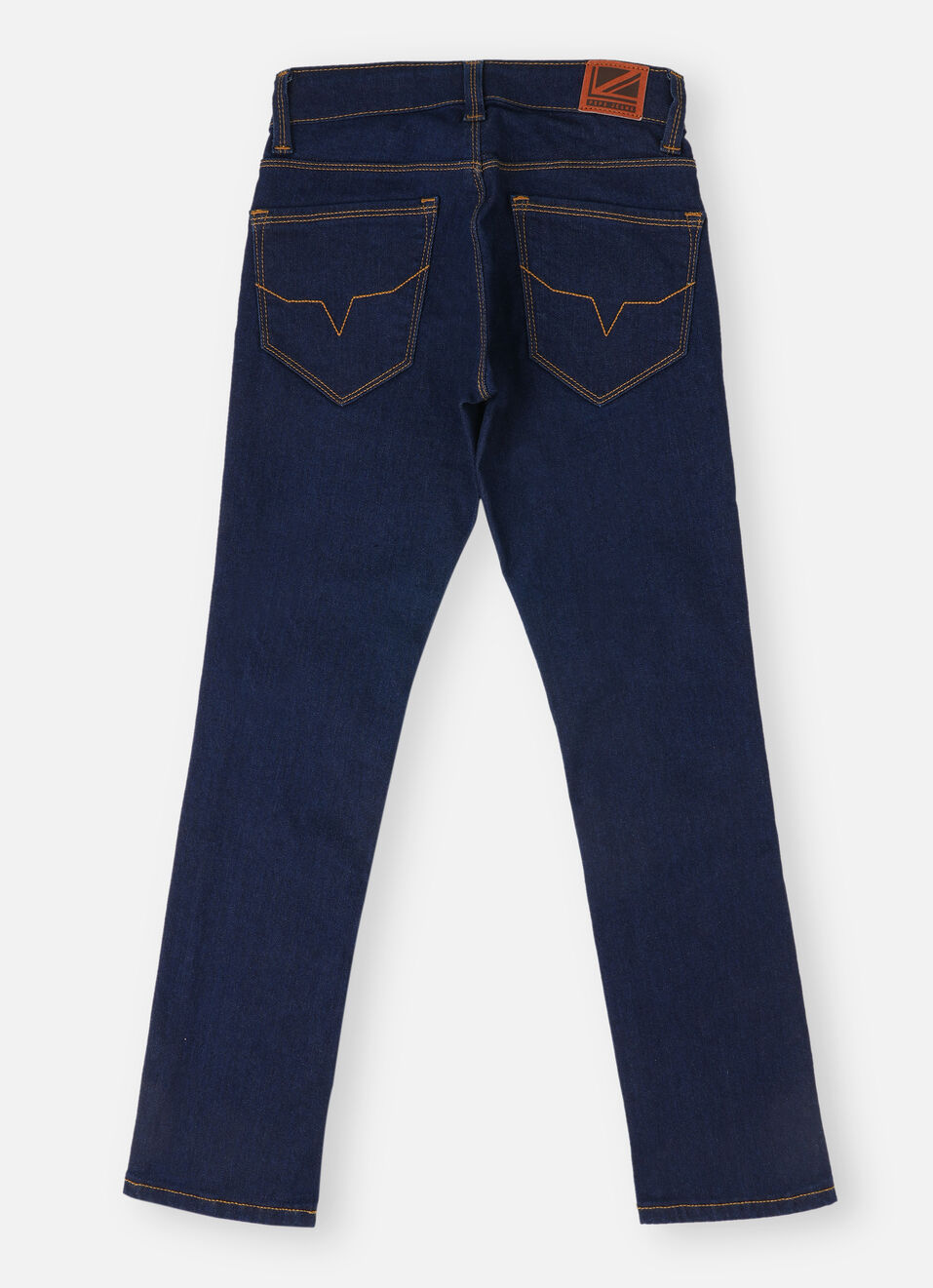 Boys Dark Blue Mid Rise Slim Fit Jeans, , large image number 1