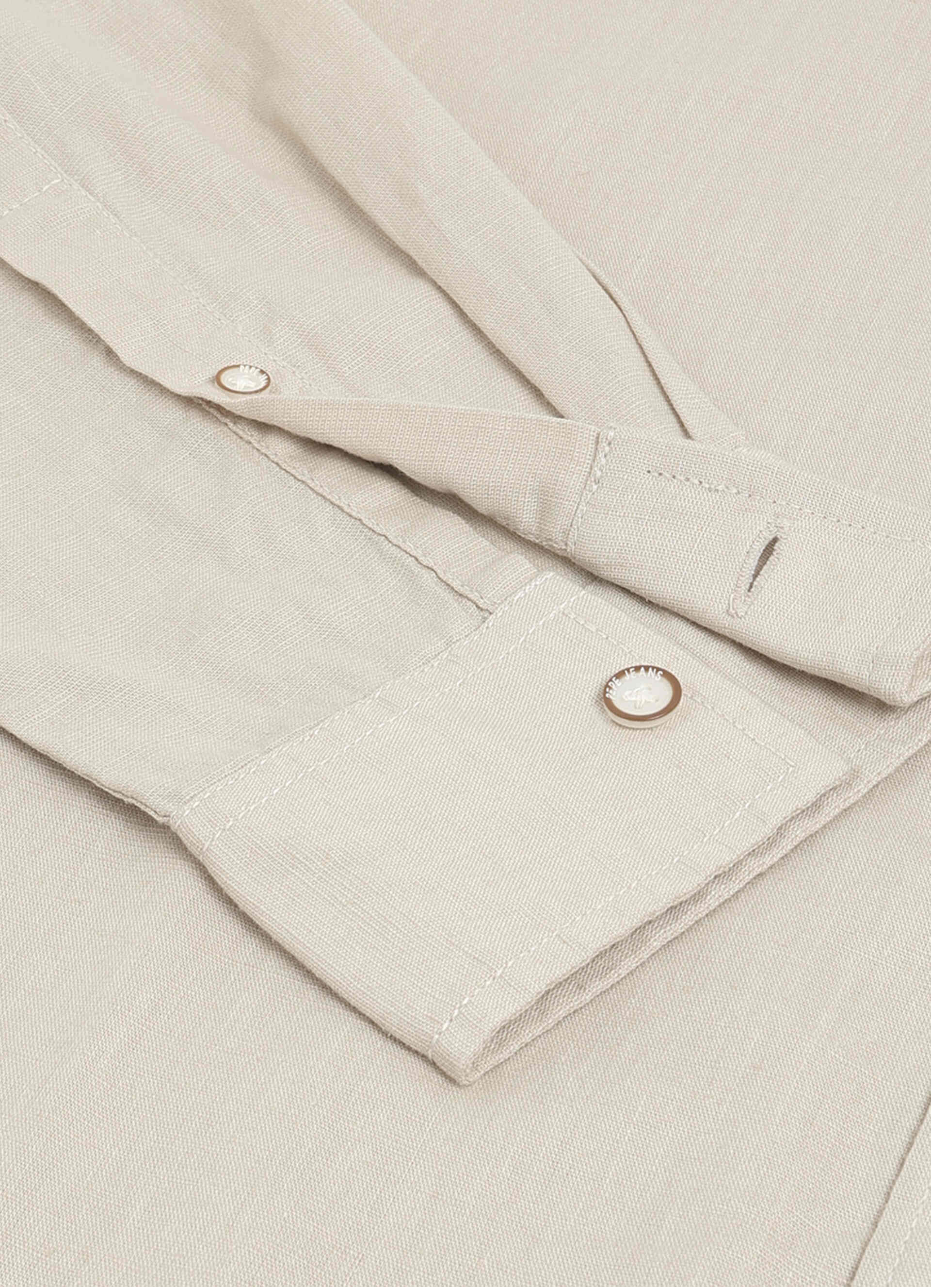 Men Beige Solid Long Sleeve Shirt, , large image number 8