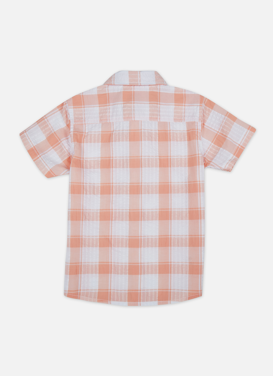 Boys Yellow Check Short Sleeve Shirt, , large image number 1