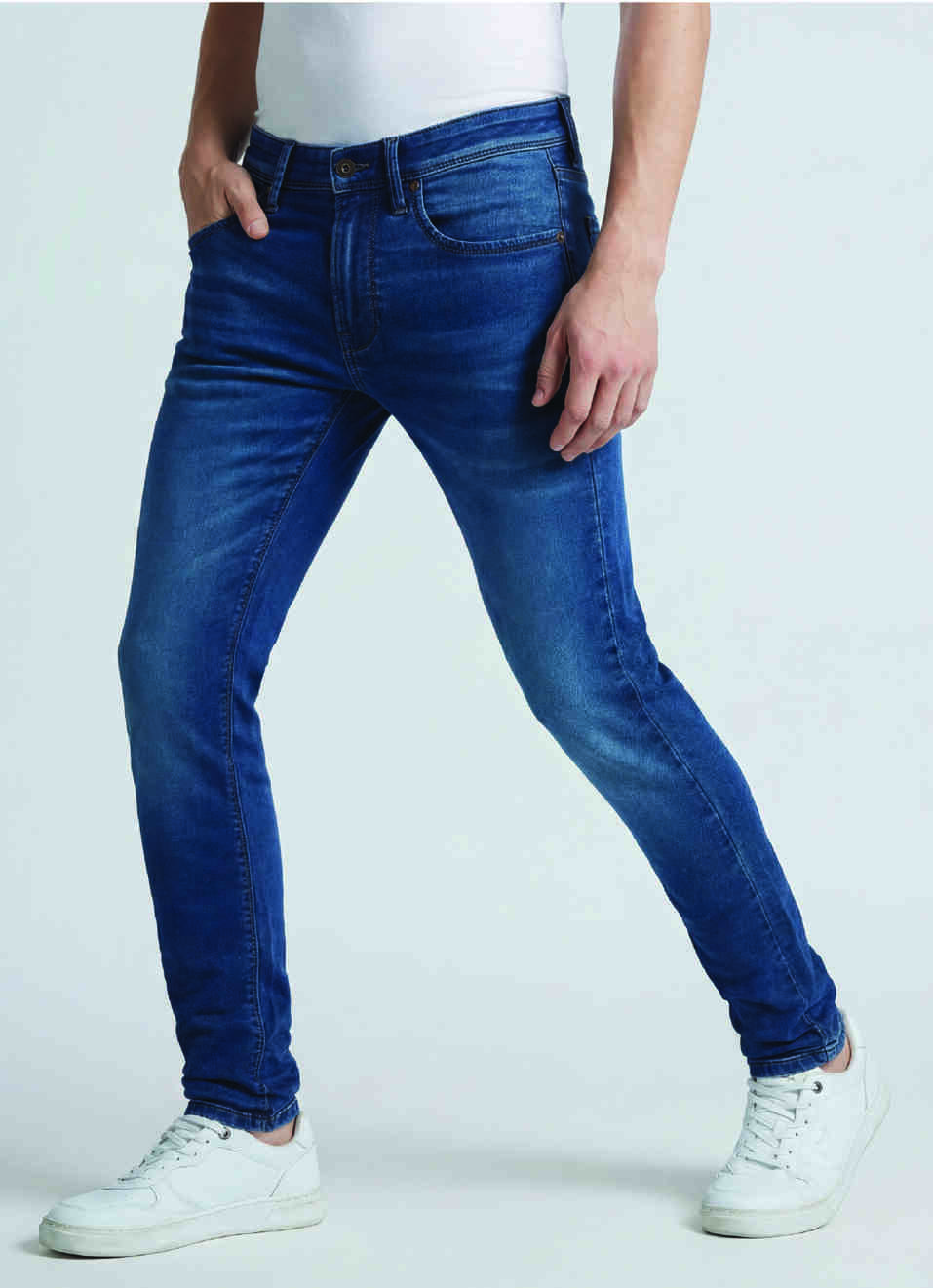 Chinox Blue Mid Waist Gymindigo Jeans, , large image number 0