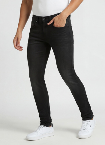 Chinox Black Mid Rise Skinny Fit Jeans