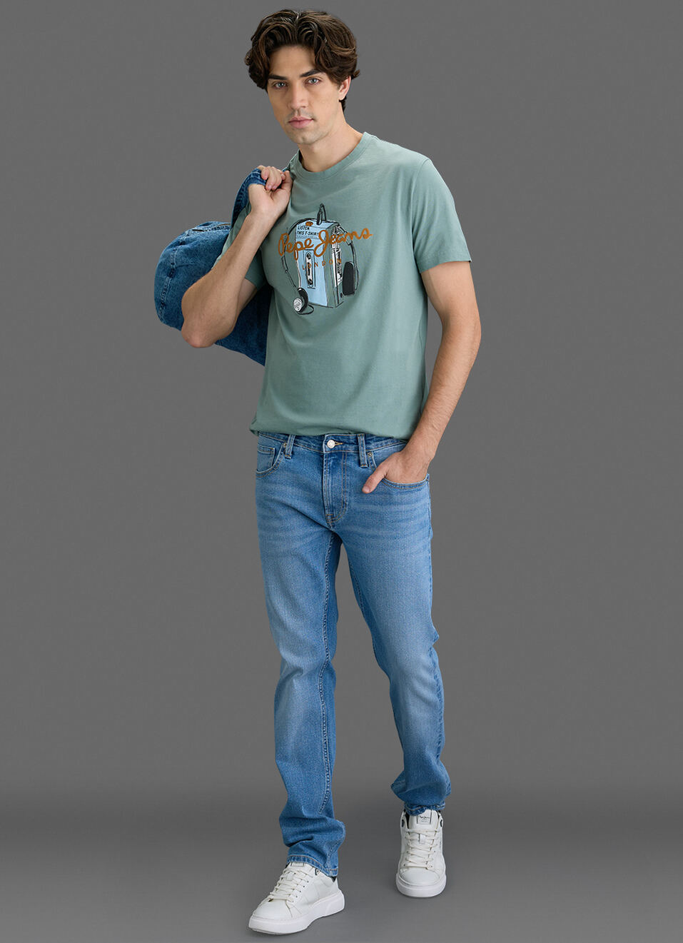 Men Olive Green Slim Printed T-shirt, , large image number 2