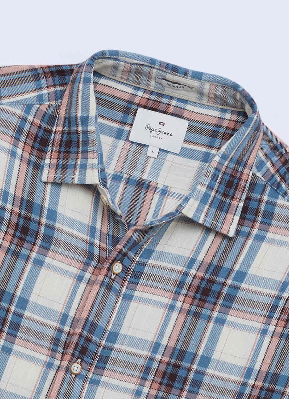 Men Blue Checked Long Sleeve Shirt, , large image number 6