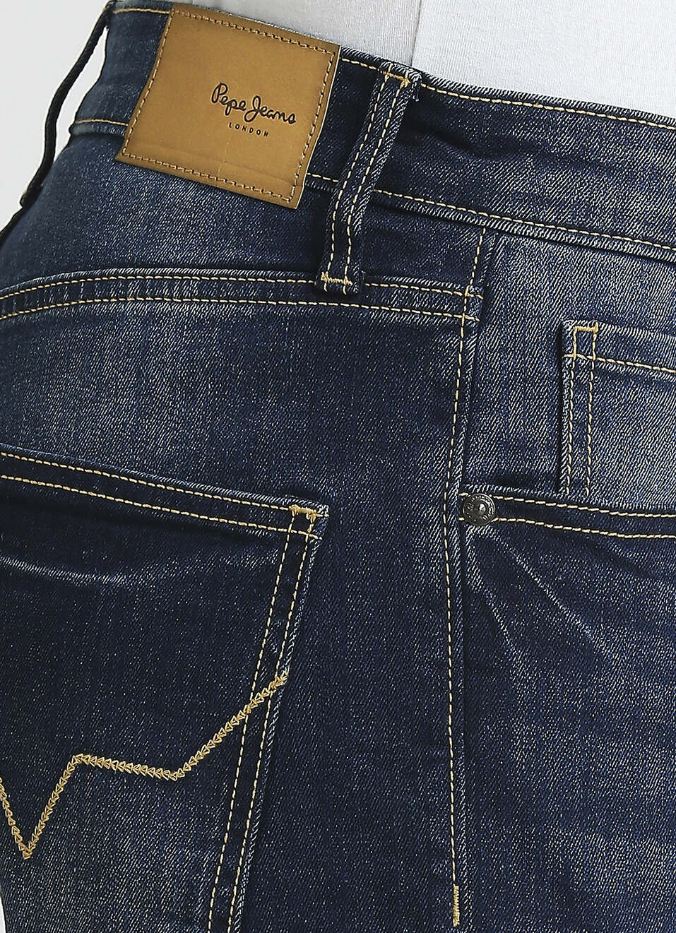 Holborne Dark Blue Mid Rise Straight Fit Jeans, , large image number 4