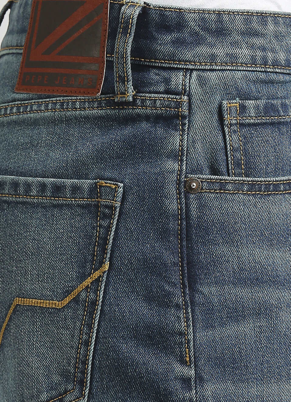 Kingston Mid Rise Dark Blue Straight Fit Jeans, , large image number 4