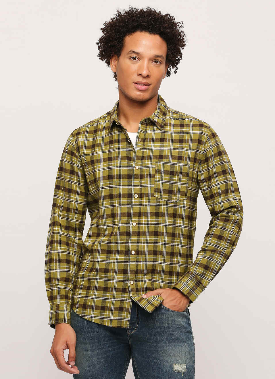 Green Checks Long Sleeve Shirt, , large image number 1