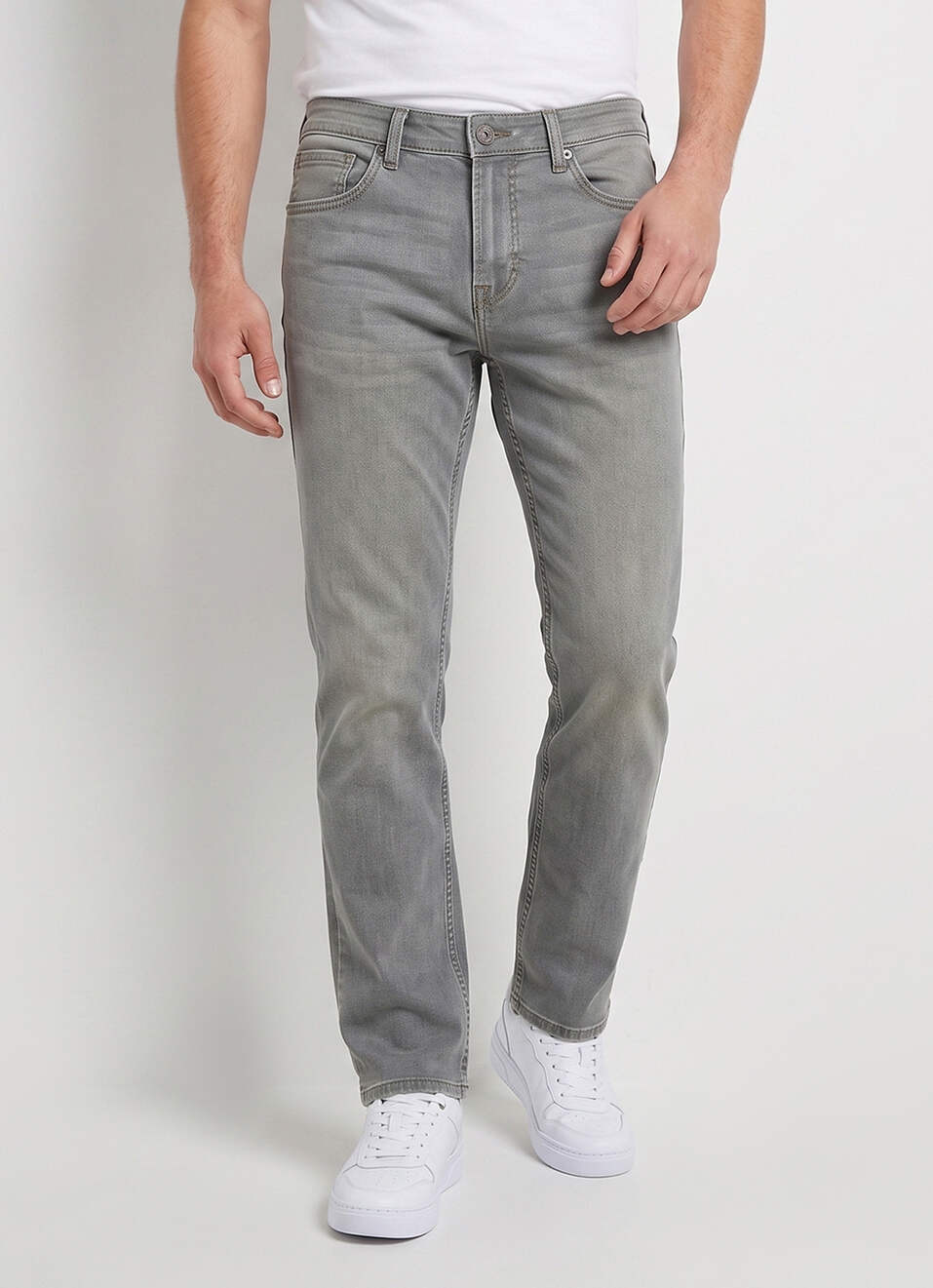 Men Blue Straight Fit Mid Rise Stretchable Jeans, , large image number 2