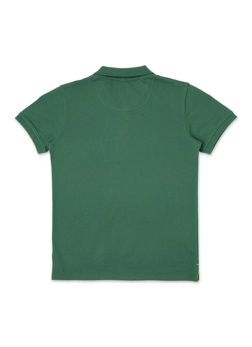 Boys Green Typographic Ribbed Collar Pique Polo, , large image number 1