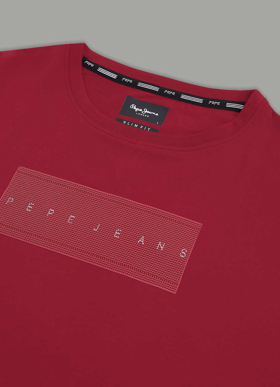 Men Red Typographic Print Slim Fit T-shirt, , large image number 7