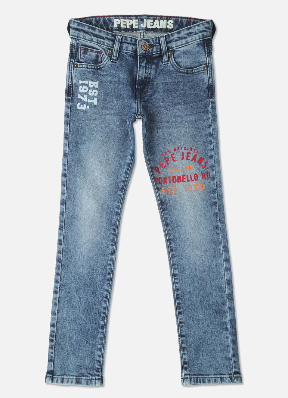 Cashed Mid Waist Slim Fit Denim, , large image number 1