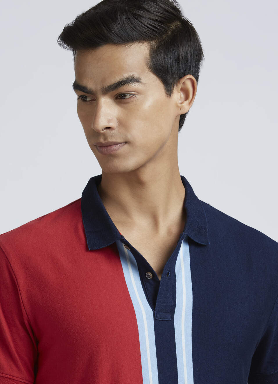 Blue Stripes Short Sleeve Polo, , large image number 4