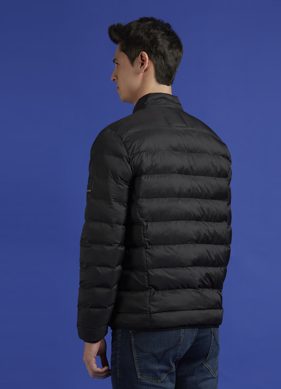 Black High Neck Full Sleeve Puffer Jacket, , large image number 2