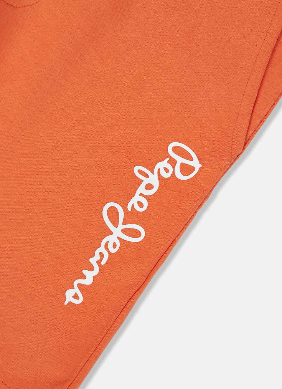 Boys Orange Ribbed Waist Knit Shorts, , large image number 3