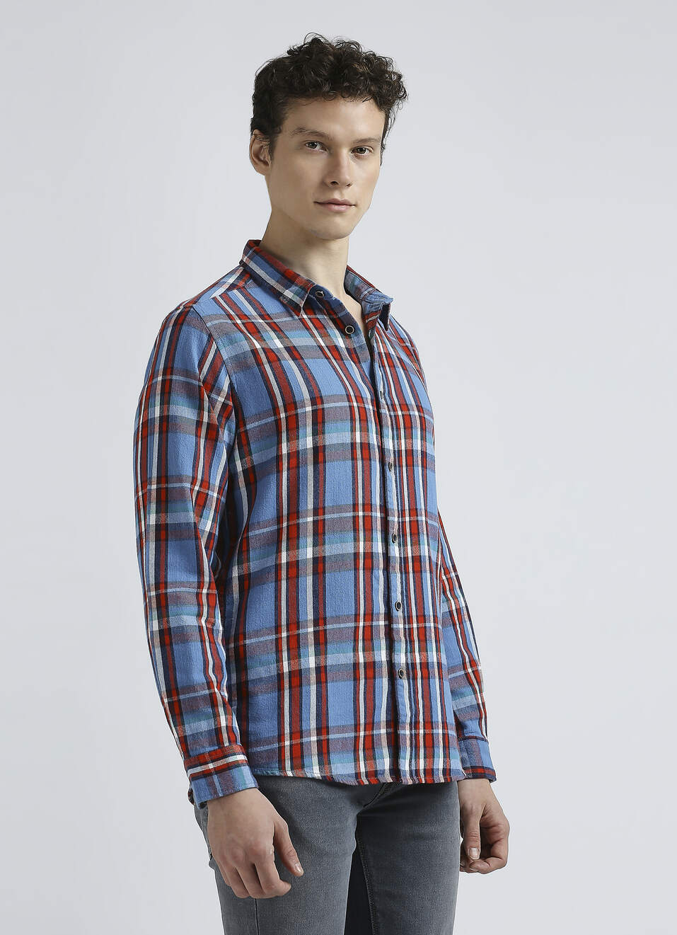 Blue Checks Full Sleeve Shirt, , large image number 3