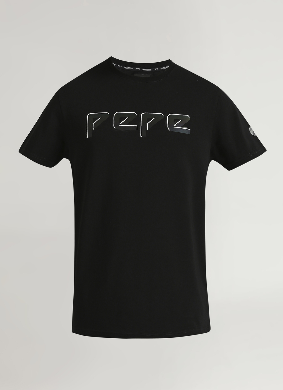 Black Gel Print Short Sleeve T-shirt, , large image number 6