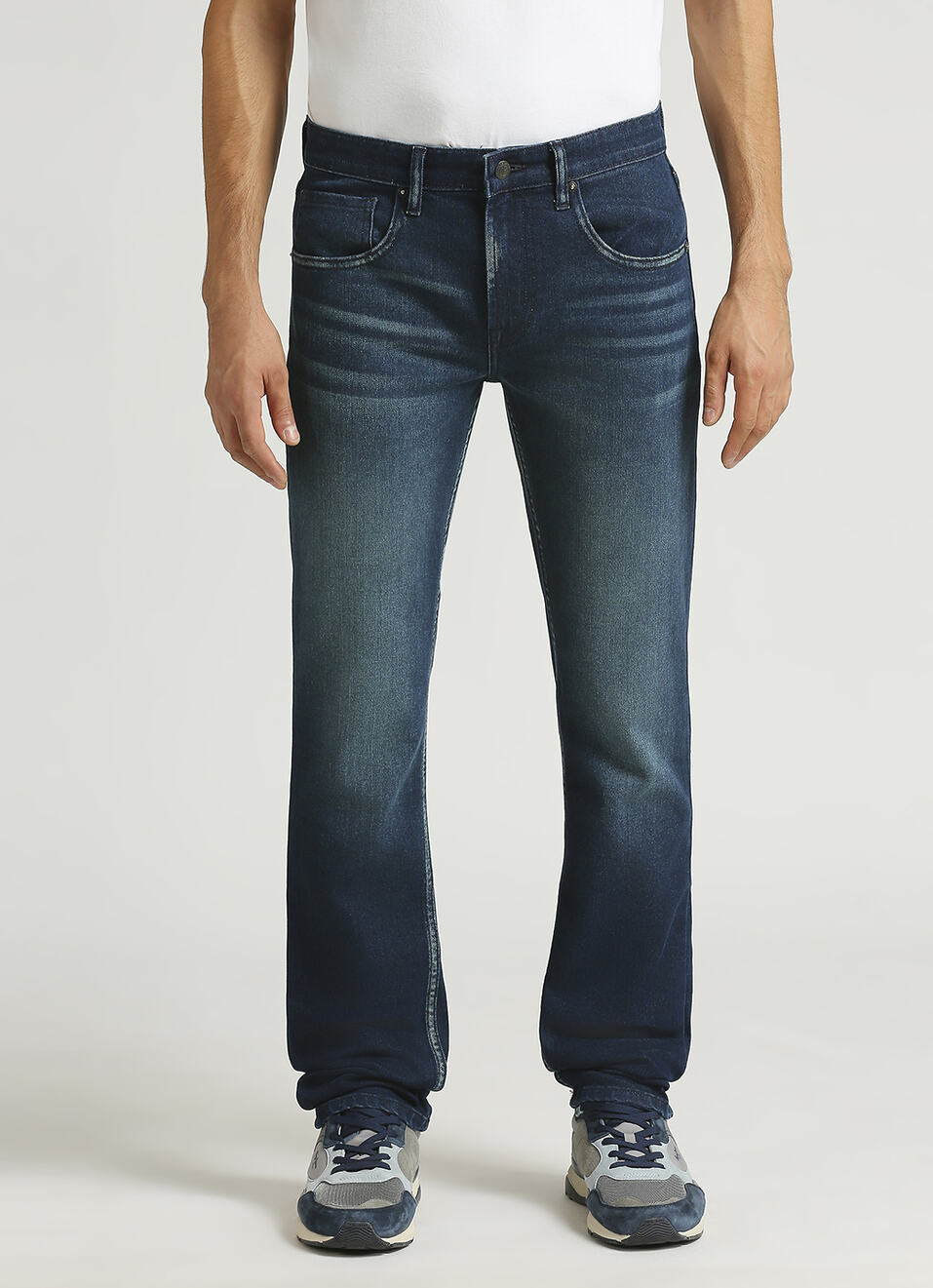 Vapour Dark Blue Mid Rise Slim Fit Jeans, , large image number 2