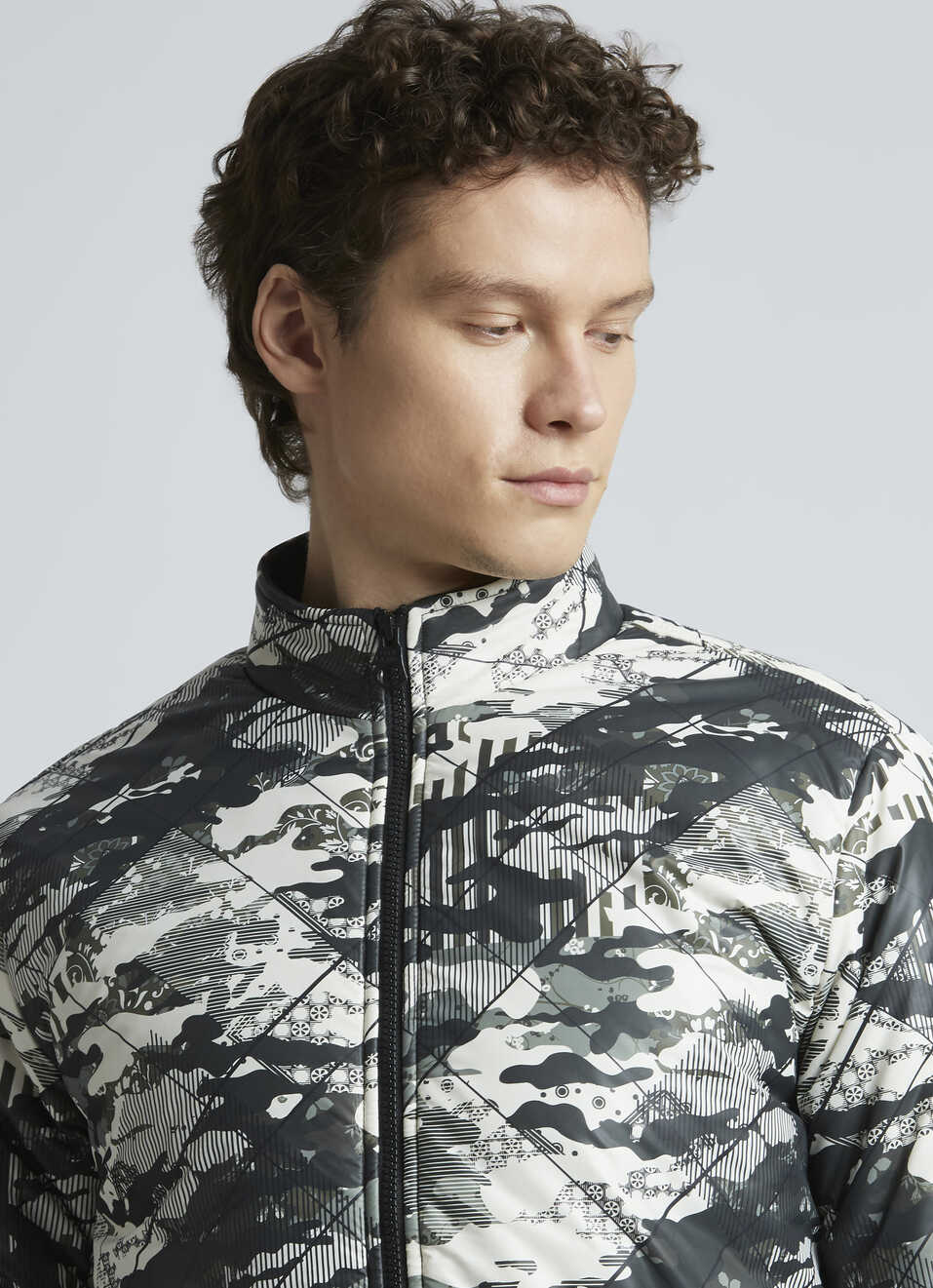 Green Abstract Print Full Sleeve Jacket, , large image number 4