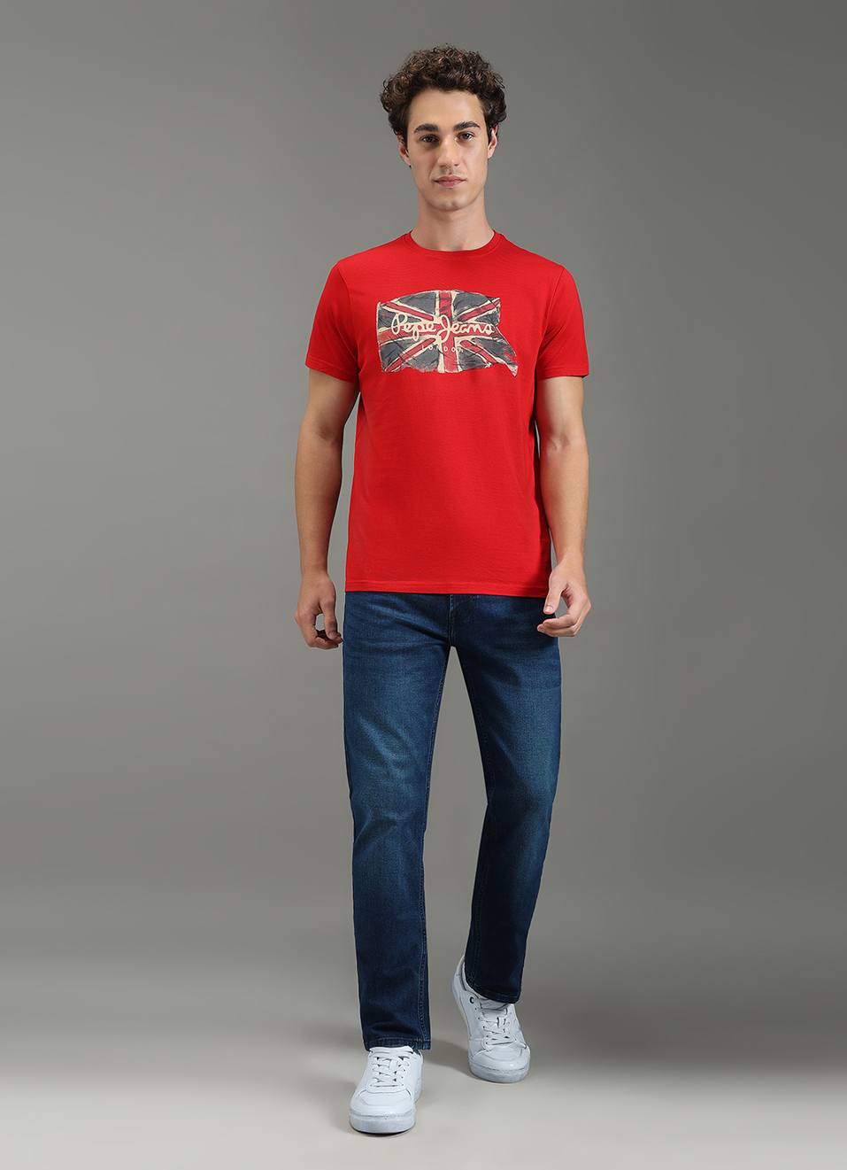 Men Red Graphic Slim Fit T-shirt, , large image number 2