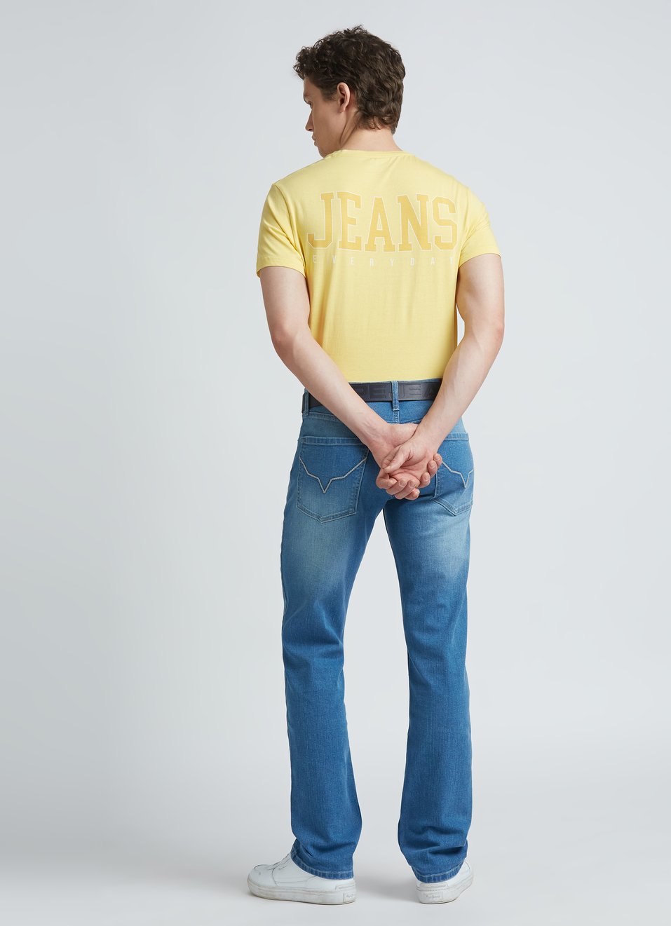 Yellow Back Print Short Sleeve T-shirt, , large image number 5