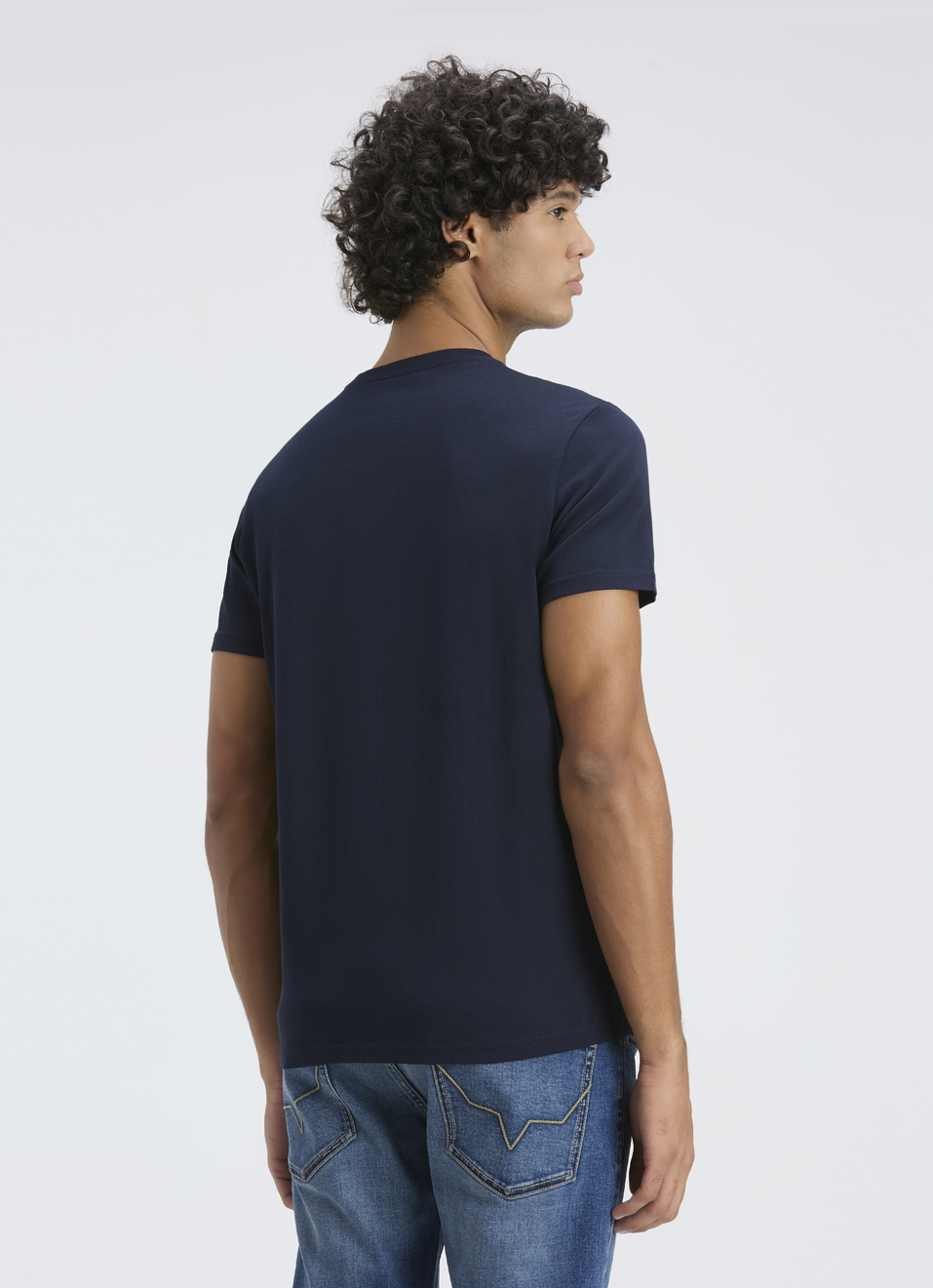 Men Navy Union Jack Print Short Sleeve T-shirt, , large image number 2