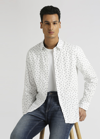 White All Over Print Premium Long Sleeve Shirt