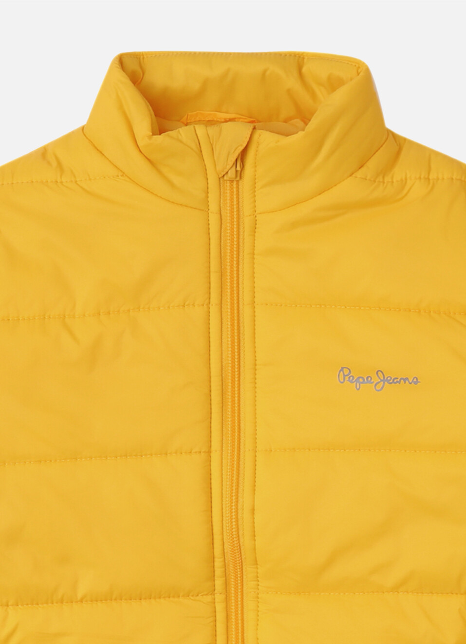 Boys Yellow Back Print Full Sleeve Quilted Jacket, , large image number 2
