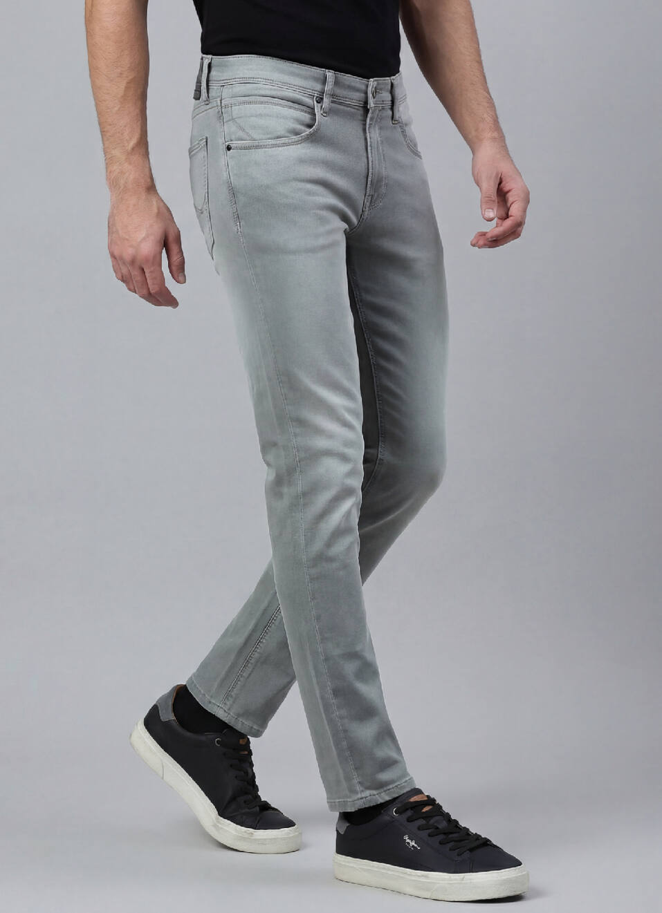 Chinox Grey Mid Waist Gymindigo Jeans, , large image number 0