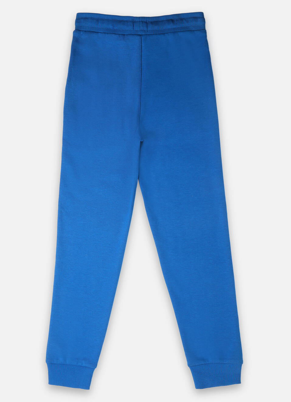 Boys Royal Blue Brand Print Joggers, , large image number 1
