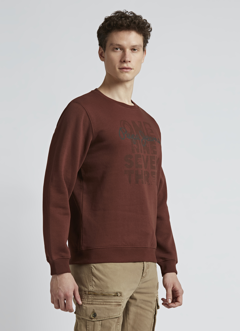 Brown Graphic Print Full Sleeve Sweatshirt, , large image number 3