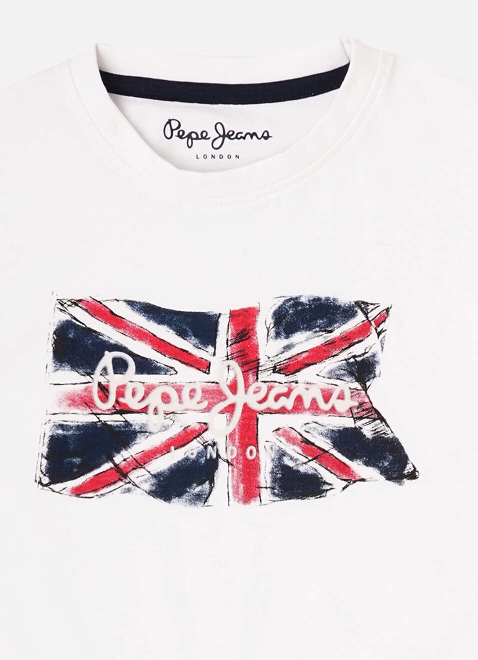 Boys White Graphic Print Short Sleeve T-shirt, , large image number 2