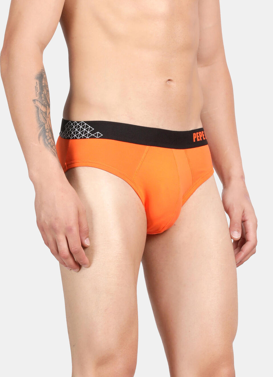 Neon Orange Solid Briefs, , large image number 3