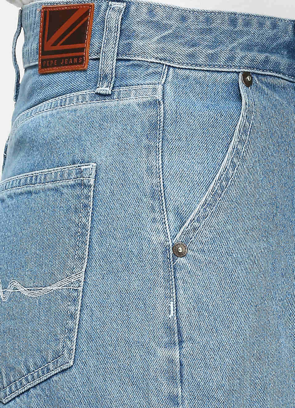 Cargo Straight Blue High Waist Jeans, , large image number 4