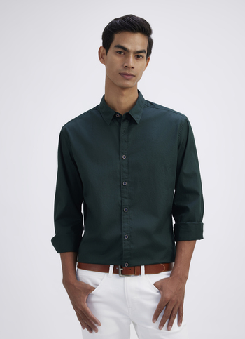 Men Green Full Sleeve Shirt