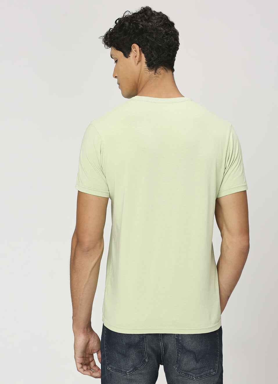 Green Crew Neck Short Sleeve T-shirt, , large image number 2