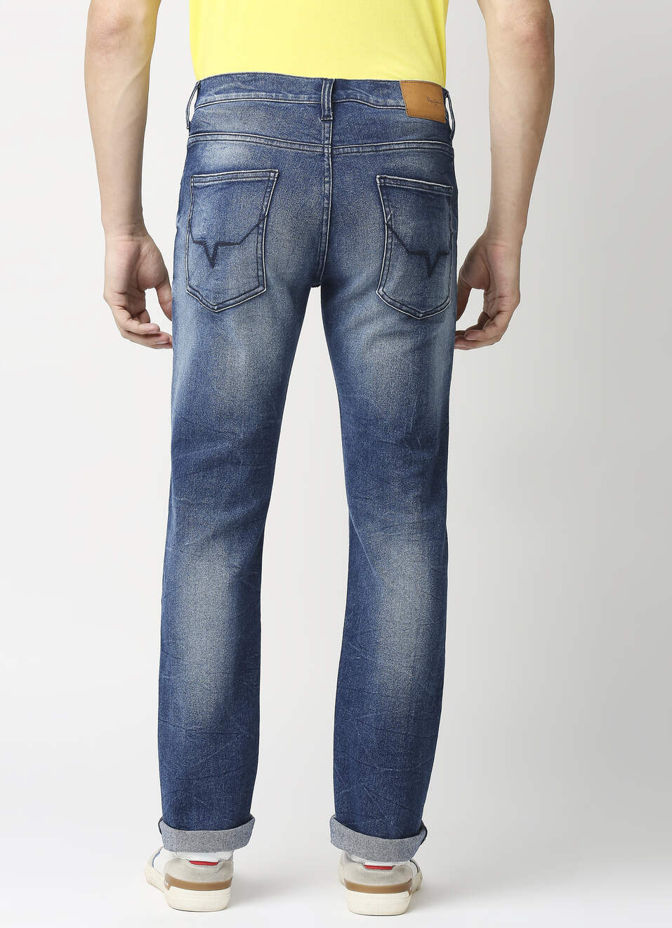 Vapour Blue Mid Rise Slim Fit Jeans, , large image number 2