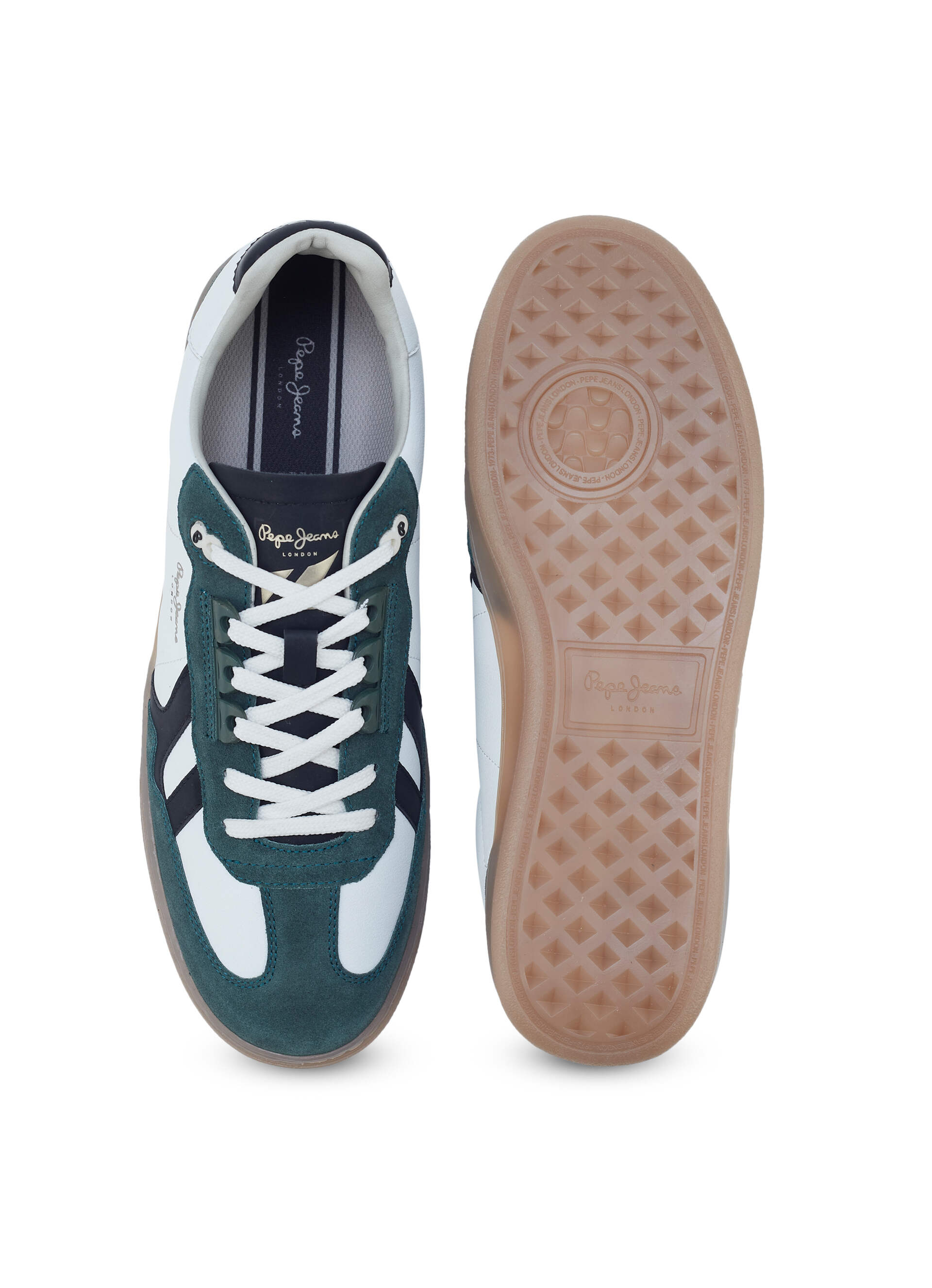Men White Colorblock Lace Up Sneakers, , large image number 4