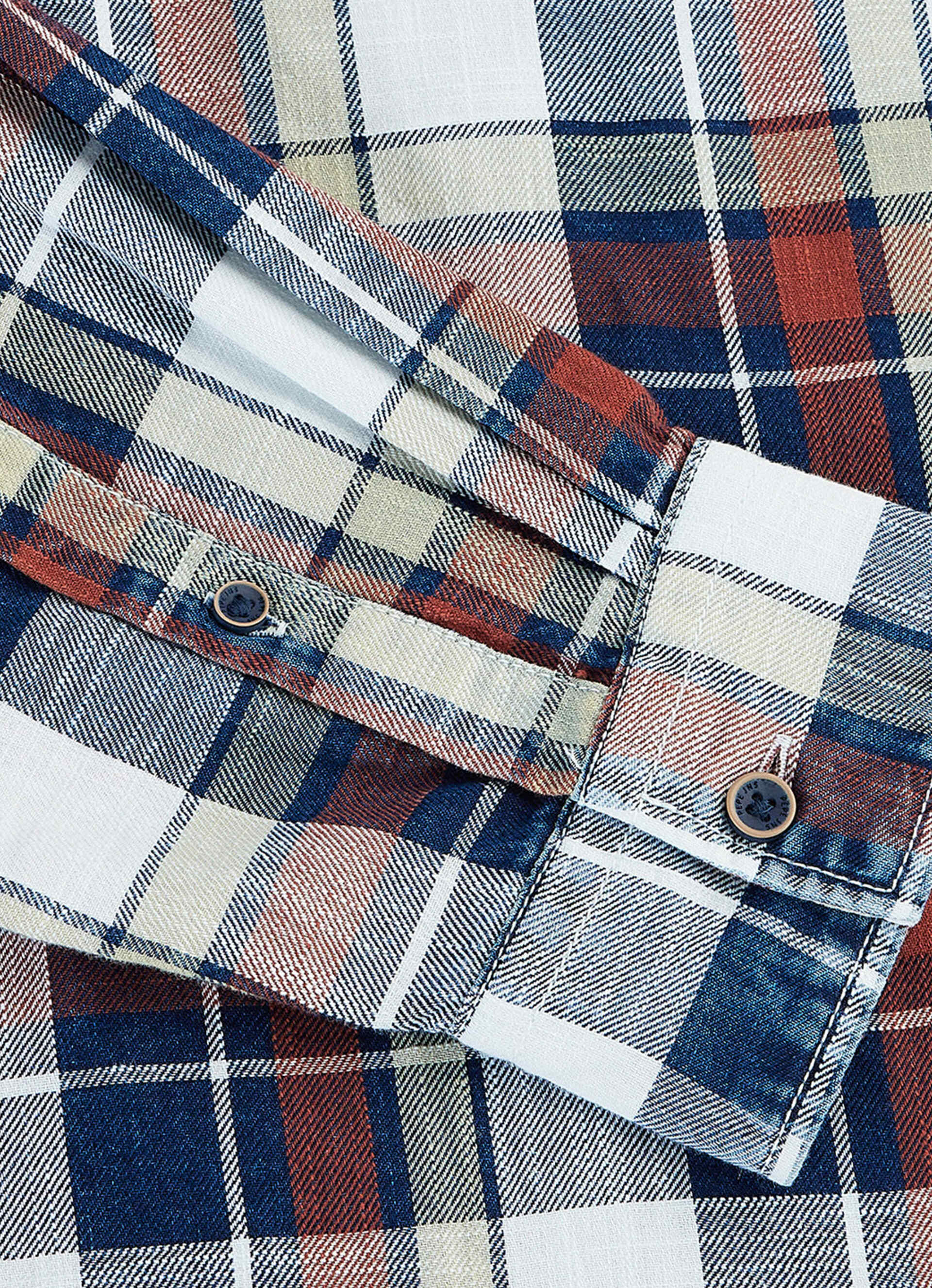 Mens Red Checked Full Sleeves Shirt, , large image number 8