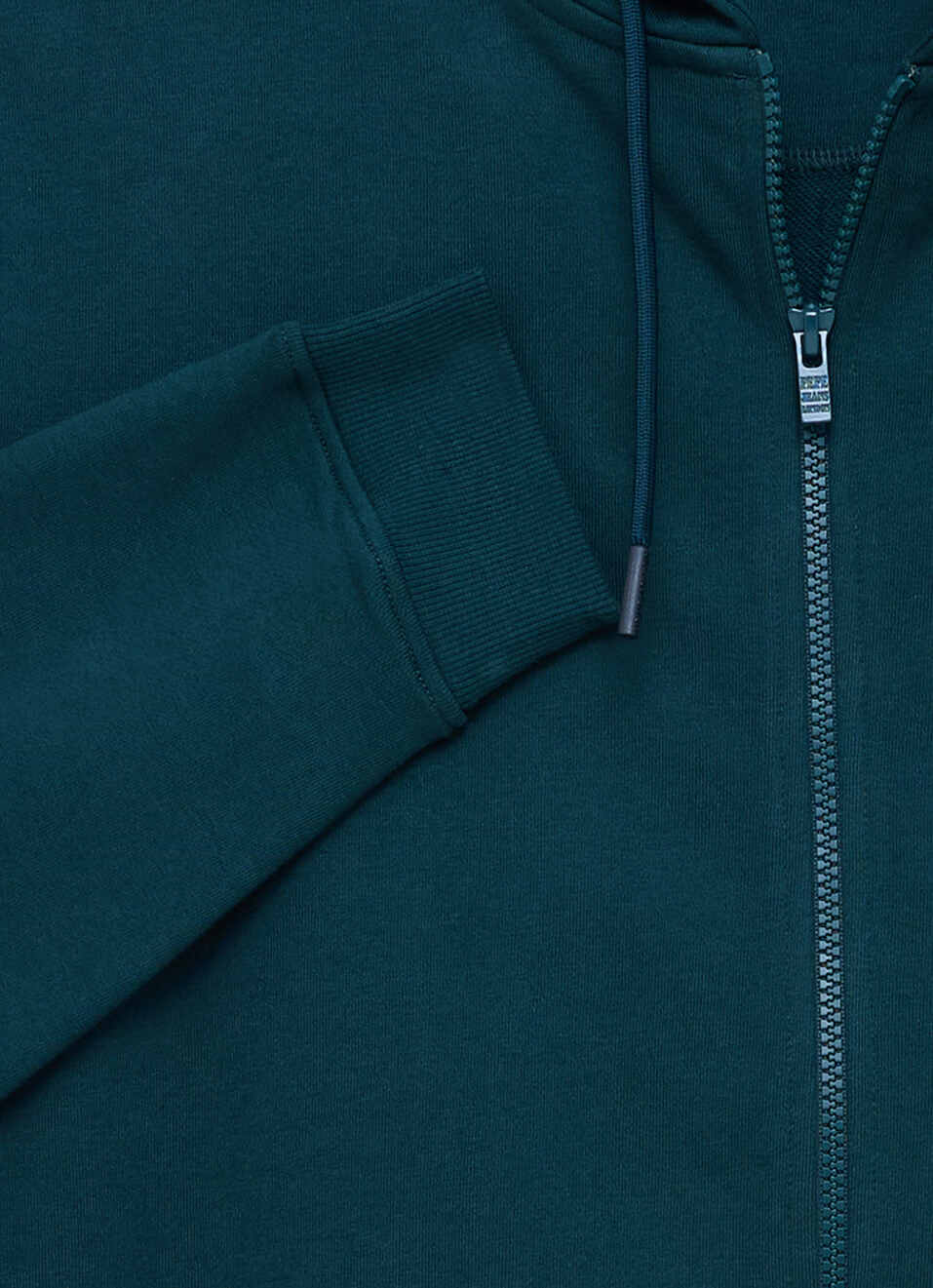 Men Green Solid Full Sleeve Hoodie, , large image number 7