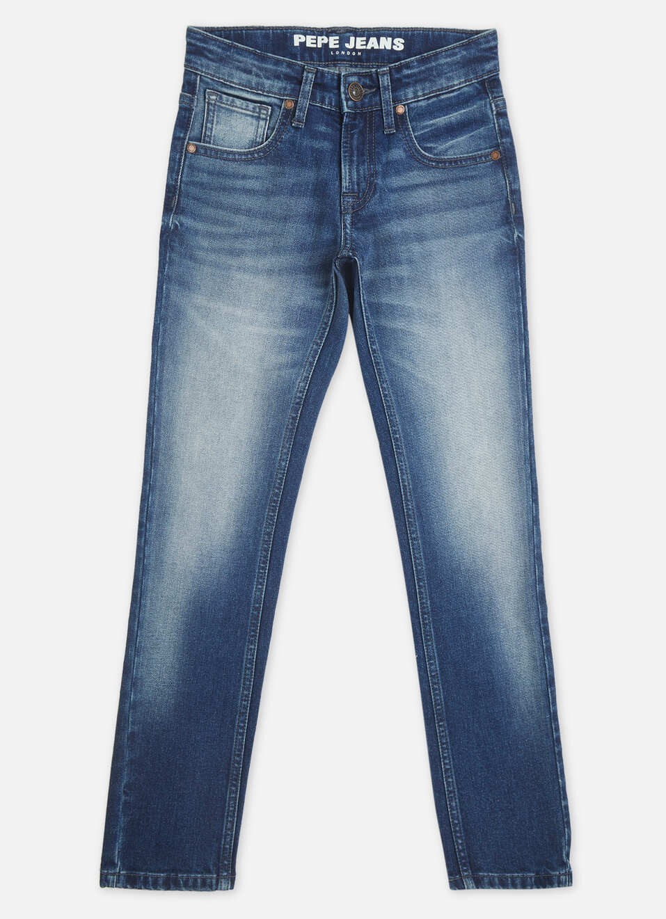Boys  Blue Mid Waist Slim Jeans, , large image number 0